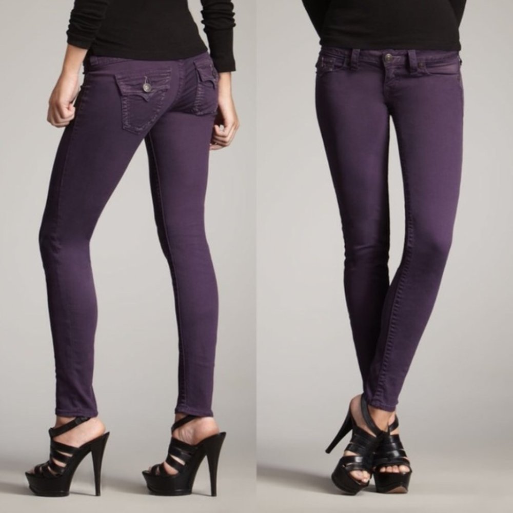 True Religion Misty Purple Skinny Jeans Size 27